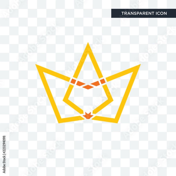 Obraz crown vector icon isolated on transparent background, crown logo design
