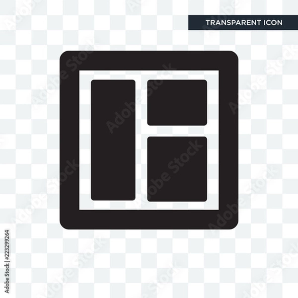 Obraz Square vector icon isolated on transparent background, Square logo design