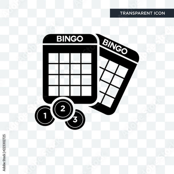Obraz bingo vector icon isolated on transparent background, bingo logo design
