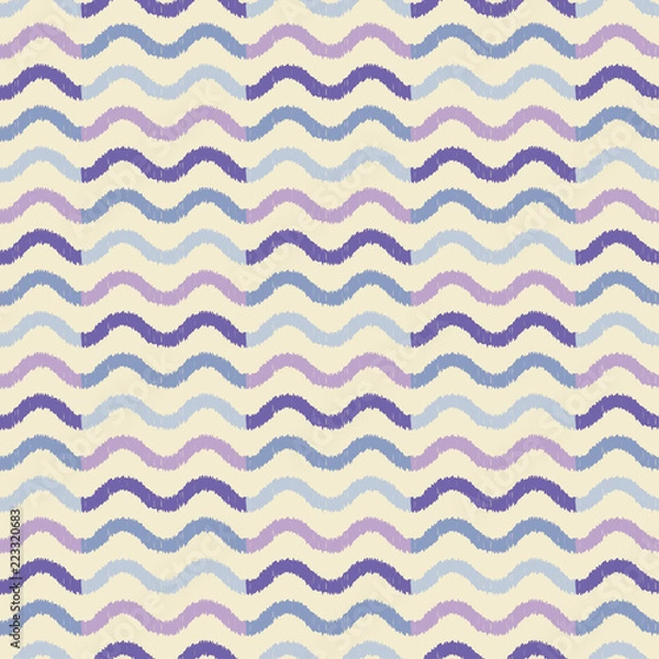 Fototapeta Seamless abstract geometric pattern. Wave. Mosaic texture. Brushwork. Hand hatching. Scribble texture. Textile rapport.