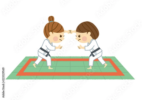 Fototapeta 柔道をする女性