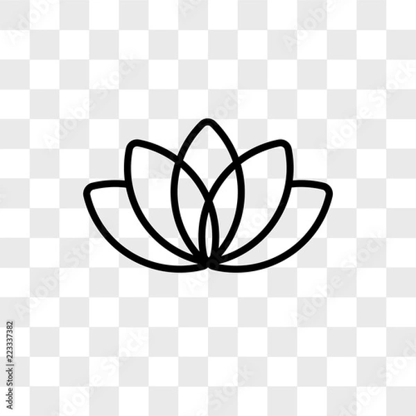 Obraz Lotus vector icon isolated on transparent background, Lotus logo design