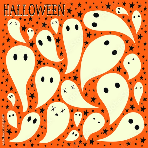 Fototapeta Happy Halloween background design vector illustration