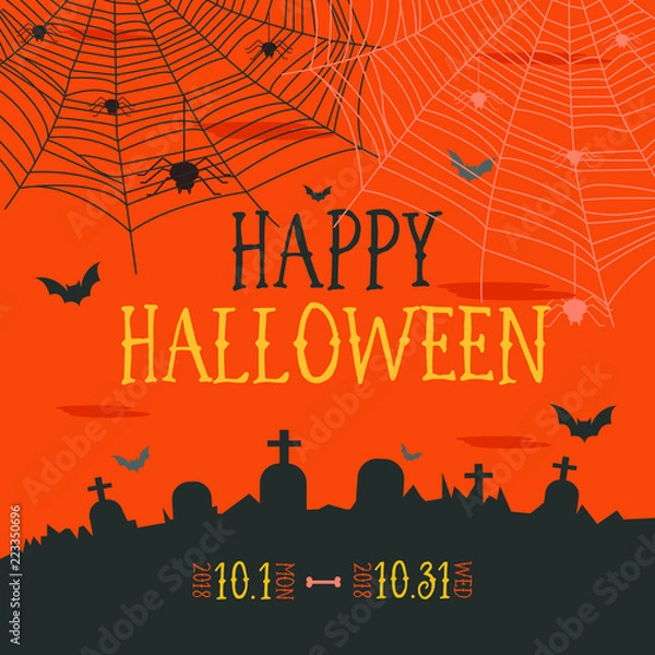 Fototapeta Happy Halloween background design vector illustration