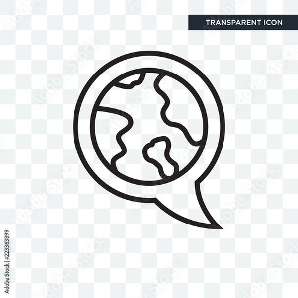 Obraz Language vector icon isolated on transparent background, Language logo design