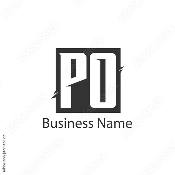 Obraz Initial Letter PO Logo Template Design