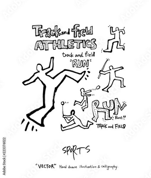 Obraz 스포츠 포스터 / 손으로 그린 스포츠 그림