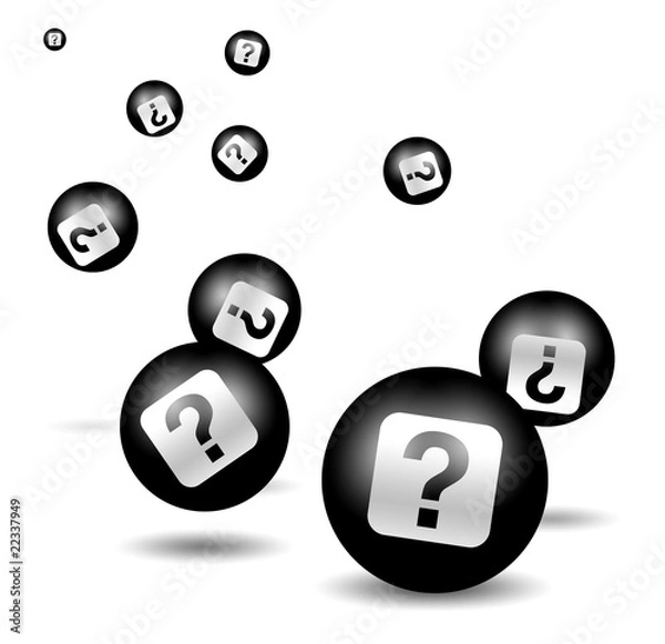 Obraz Question icon - black