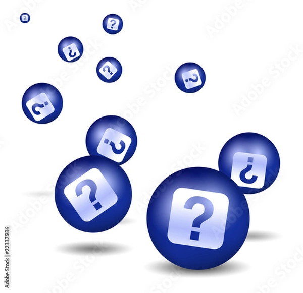 Obraz Question icon - blue