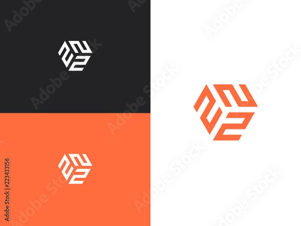 Obraz Combination number, stylish vector emblem for design