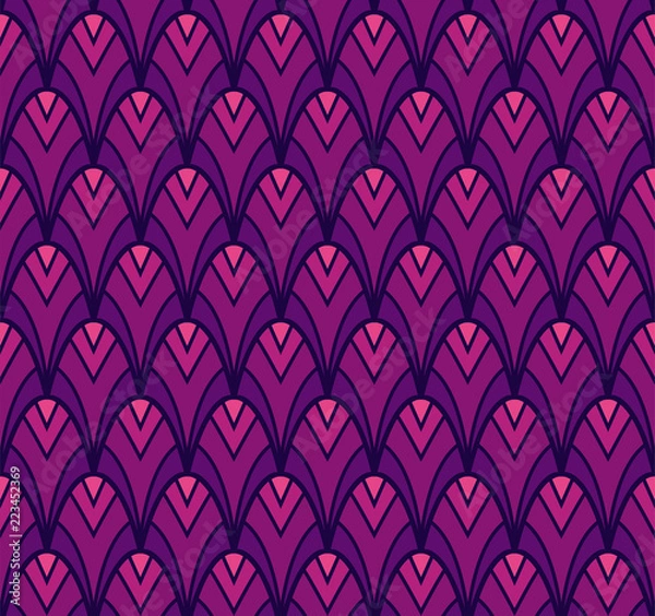 Fototapeta Abstract Elegant Seamless Art Deco Pattern. Stylish antique background.