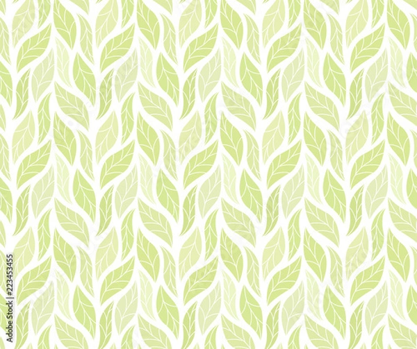 Fototapeta Geometric leaves vector seamless pattern. Abstract vector texture. Leaf background.