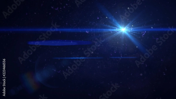 Obraz Blue lens flare light