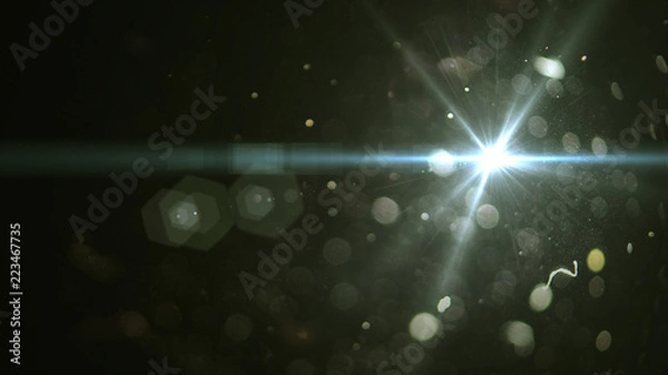 Obraz White lens flare light