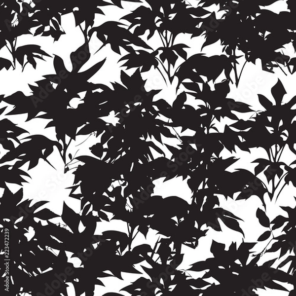 Obraz Sunflower Leaves Pattern Seamless Abstract Background Tile