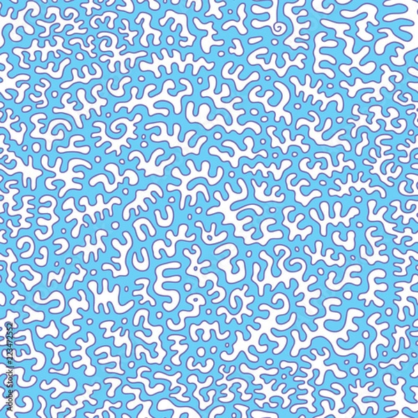 Obraz Brain Coral Doodle Drawing Seamless Abstract Background Pattern Tile