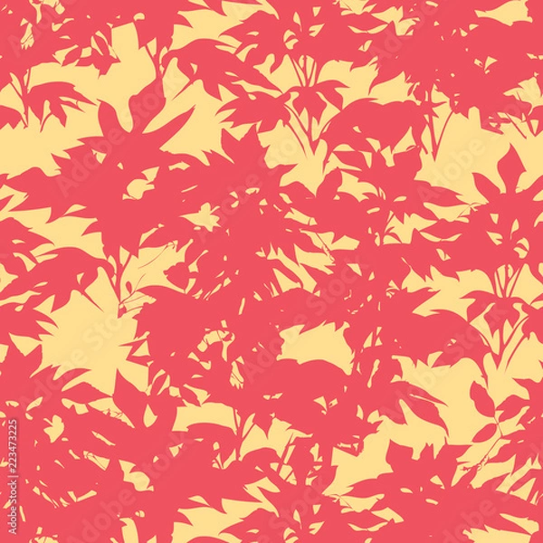 Obraz Sunflower Leaves Pattern Seamless Abstract Background Tile