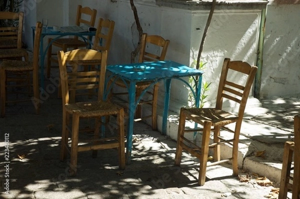 Obraz Stühle auf Lesbos