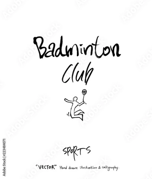 Fototapeta 스포츠 포스터 / 손으로 그린 스포츠 그림