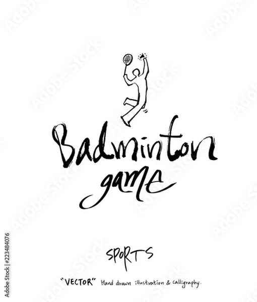 Fototapeta 스포츠 포스터 / 손으로 그린 스포츠 그림