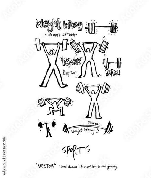Obraz 스포츠 포스터 / 손으로 그린 스포츠 그림