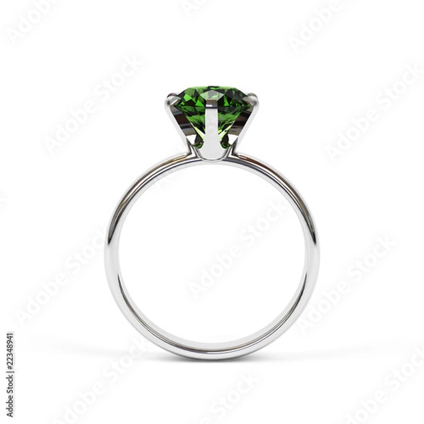 Obraz Jewellery ring isolated on a white background.