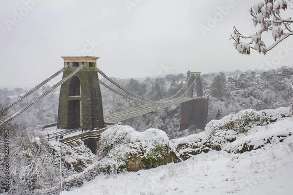 Obraz Suspension Bridge in Snow