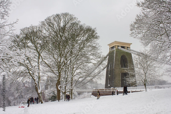 Obraz Suspension Bridge in Snow