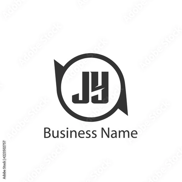 Obraz Initial Letter JY Logo Template Design