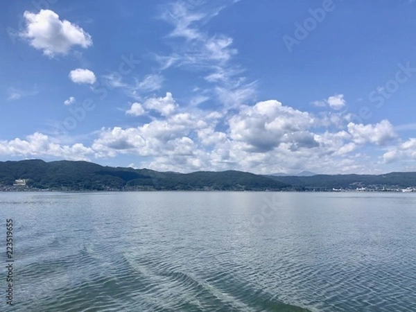 Obraz 【水のある風景】諏訪湖