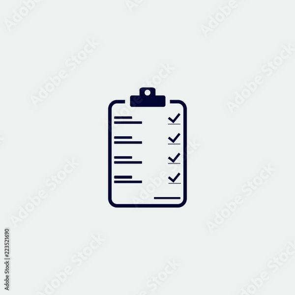 Fototapeta check list icon, vector illustration. flat icon.