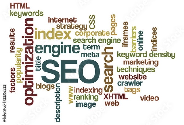 Obraz SEO Search Engine Optimization - Word Cloud