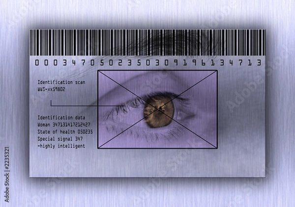 Fototapeta iris scan - identification edv
