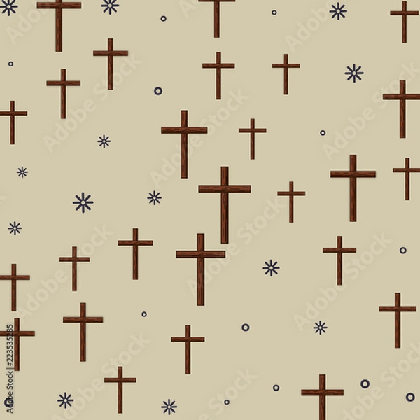 Fototapeta Christian cross pattern background