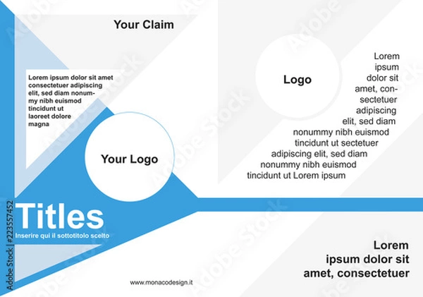Fototapeta Brochure flyer report design template vector - full Editable in Illustrator 