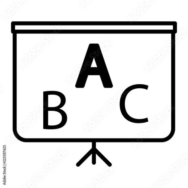 Fototapeta Whiteboard Vector Icon