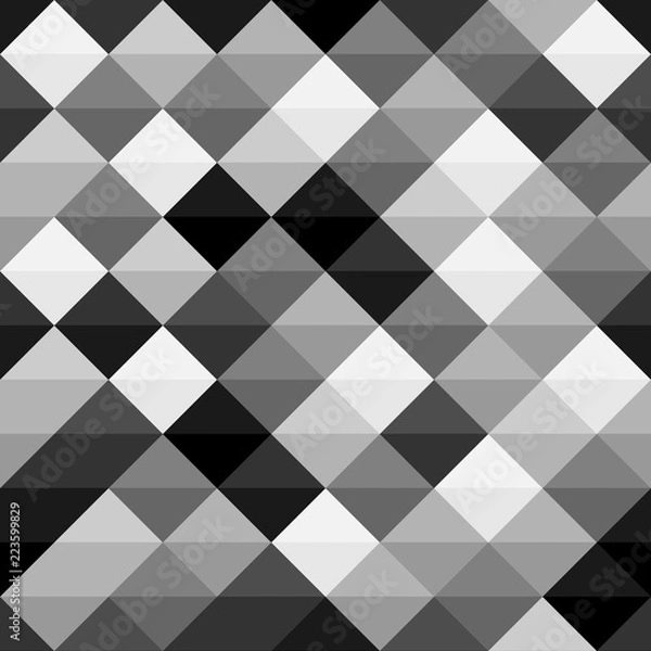 Fototapeta Vector modern seamless colorful geometry triangle pattern, color abstract geometric background, pillow multicolored print, retro texture, hipster fashion design