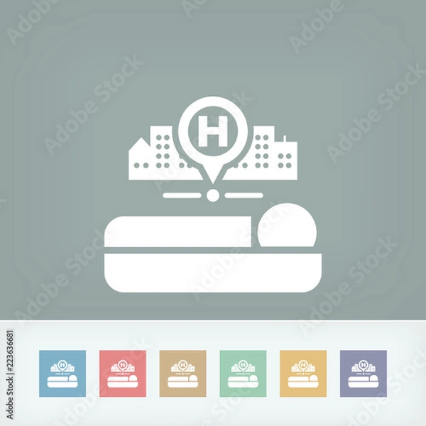 Fototapeta Hospital icon