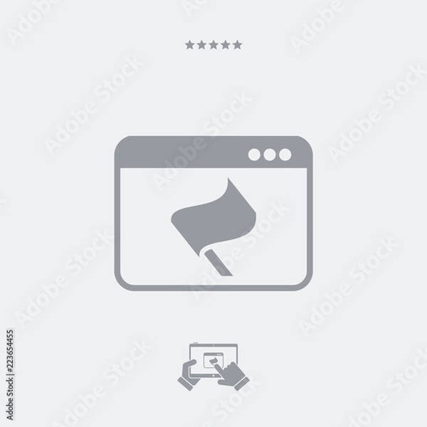 Fototapeta Target flag application icon