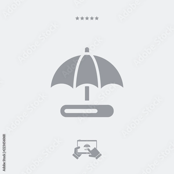 Fototapeta Secure download - Minimal vector icon