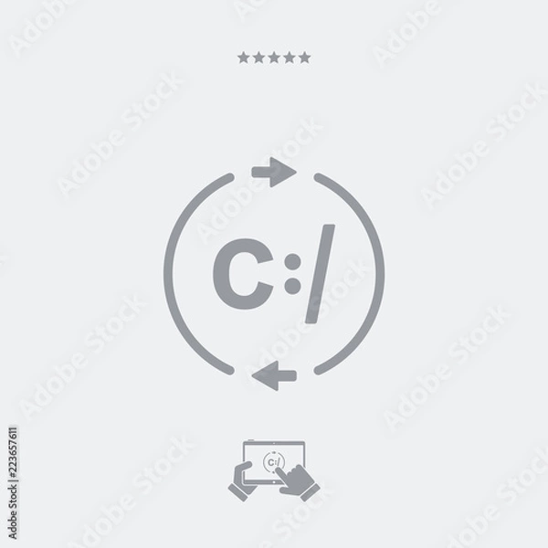 Fototapeta Data exchange network - Vector web icon