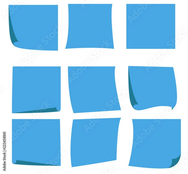 Obraz sticky_notes_blue