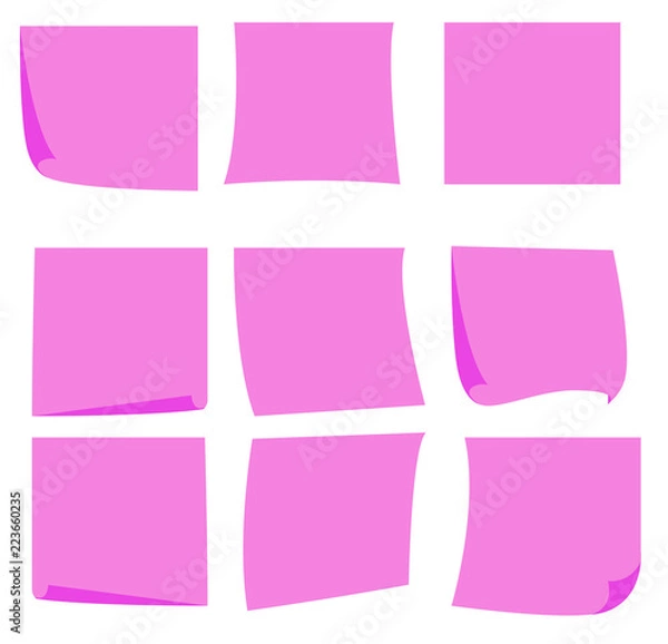 Obraz sticky_notes_pink