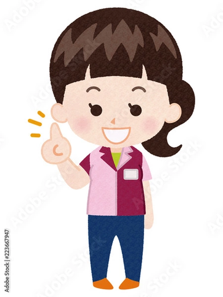 Fototapeta コンビニ店員　女性