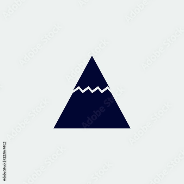 Fototapeta mountain icon, vector illustration. flat icon