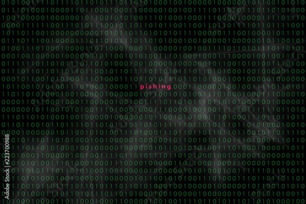 Fototapeta Konzept für Datendiebstahl in einer Matrix