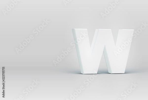 Fototapeta High detailed 3D font character, vector illustration