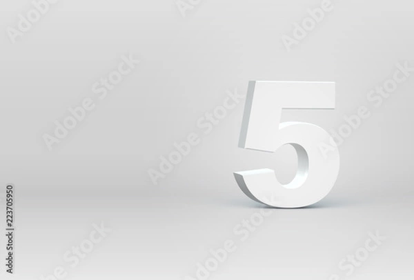 Obraz High detailed 3D font character, vector illustration