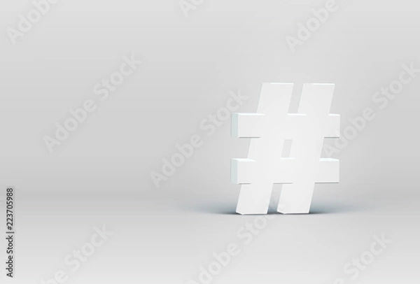 Fototapeta High detailed 3D font character, vector illustration