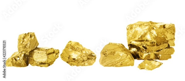Obraz Gold nugget set.